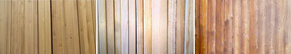 ヒノキ材、杉材、赤松材